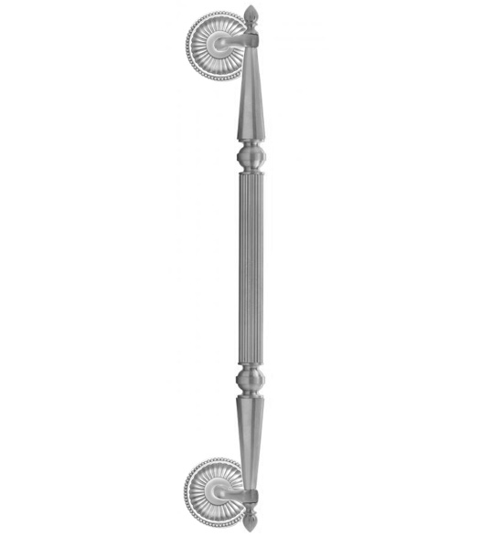Elegant Offset Door Pull with Rosettes