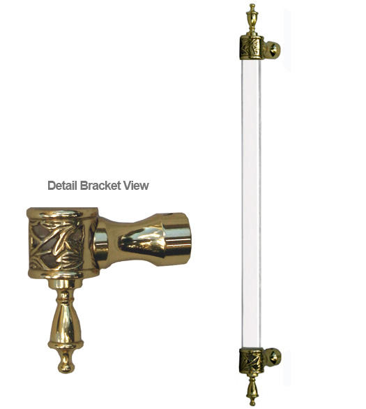 Decorative Urn Tip Acrylic Door Handle