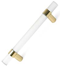 1-1/2 Inch Diameter Acrylic Door Pull with Brass Mounts, First Impressions CBN150SBR