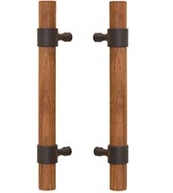 1 Inch Diameter Wooden Door Handle Set, First Impressions PR-LVG100SBR
