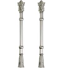 17 Inch Reed and Tassel Glass Shower Door Pull Pair, First Impressions SD-OMP1017RDDSBR