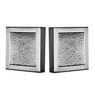 4 Inch Square Boulder Shower Door Knob Set, First Impressions SD-BRK004HMRSAL