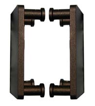 8 x 8 Square Glass Door Handles, Pair, First Impressions SD-CSQ-8x8