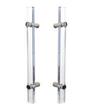 12 Inch Modern Acrylic Shower Door Handle Set, Pair, First Impressions SD-YRK01012ACBAL