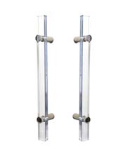 9 Inch Modern Acrylic Shower Door Handle Set, First Impressions SD-YRK01009ACBAL