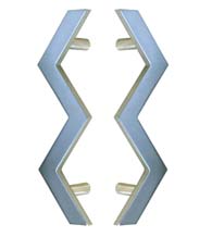 Lighting Bolt Shower Door Pulls, Pair, First Impressions SD-TTLB-8.5