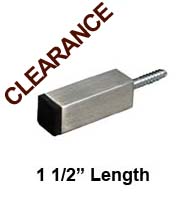 1-1/2 Contemporary Square Stainless Steel Wall Mount Door Stop, FII-SQDS150-US32D