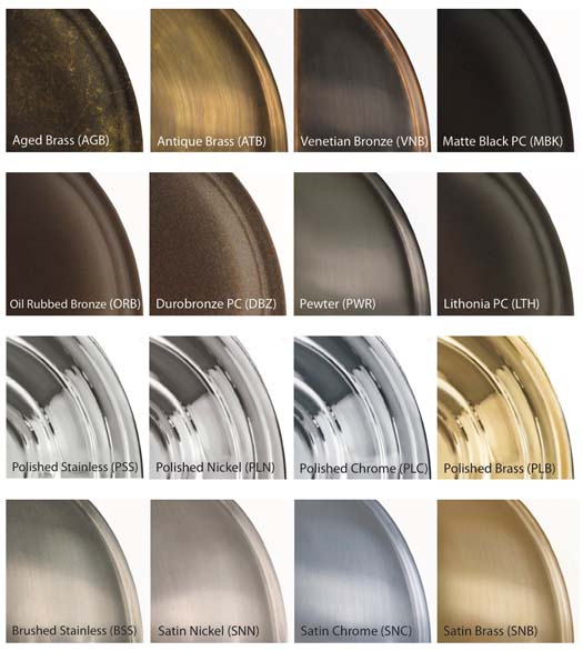 First Impressions Finish Color Samples