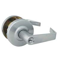 Grade 2 Brushed Chrome Commercial Storeroom Door Lever, Global GAL-1180-626