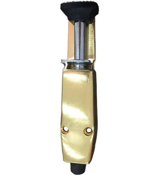 Heavy Duty Plunger Door Holder in Satin Brass