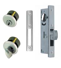 Sliding Storefront Door Mortise Deadbolt Lockset, Zinc Cylinders, TH1102-PZ