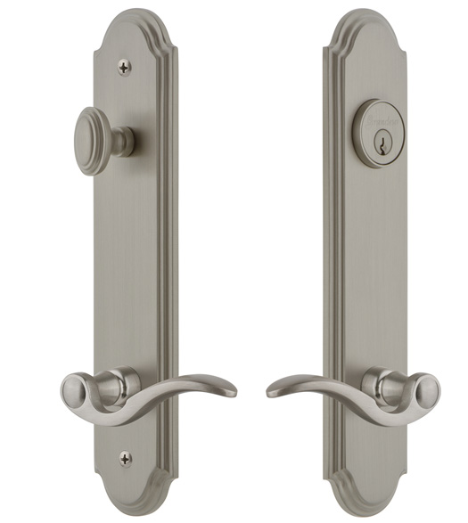 Arc Tall Plate Entry Set with Bellagio Lever