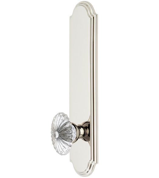 Crystal Burgundy Knob with Arc Tall Plate
