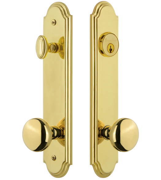 Arc Plate Entrance Set with Fifth Avenue Knob