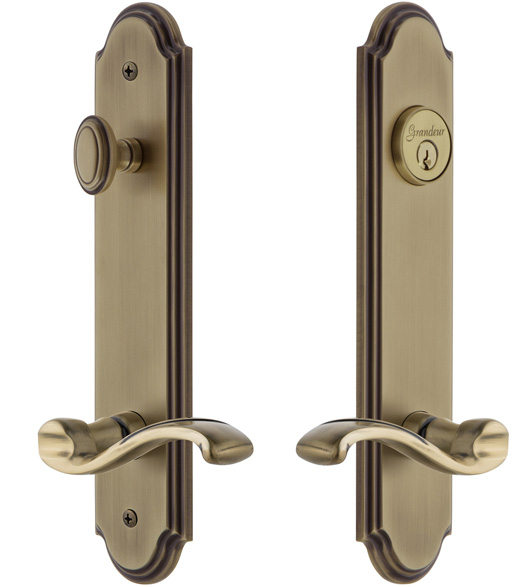 Arc Tall Plate Entry Set with Portofino Lever