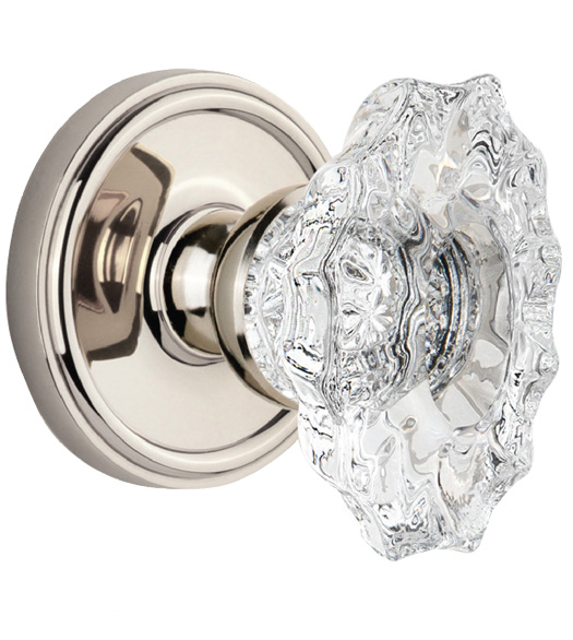 Crystal Biarritz Knobset with Georgetown Rose