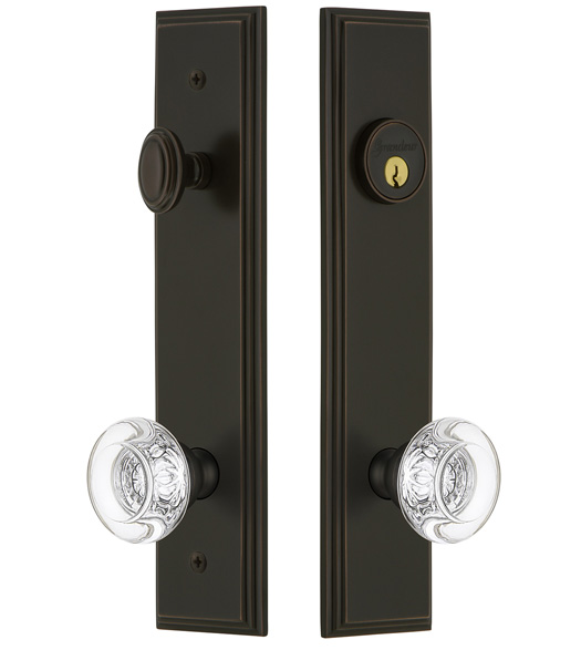 Carre Tall Plate with Bordeaux Knob Entryset