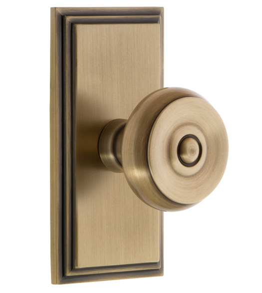 Carre Short Plate with Bouton Knob