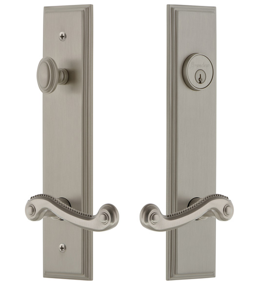 Carre Tall Plate Entryset with Newport Lever