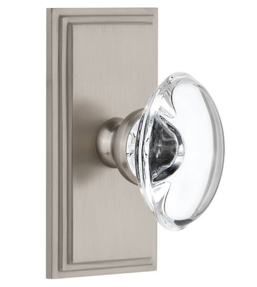 Carre Short Plate with Provence Crystal Knob