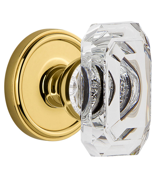 Circulaire Rosette with Baguette Clear Knob