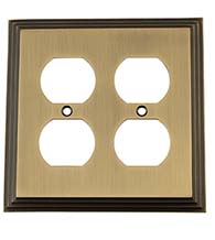 Deco Double Outlet Plate, Grandeur DECSWPLTD2