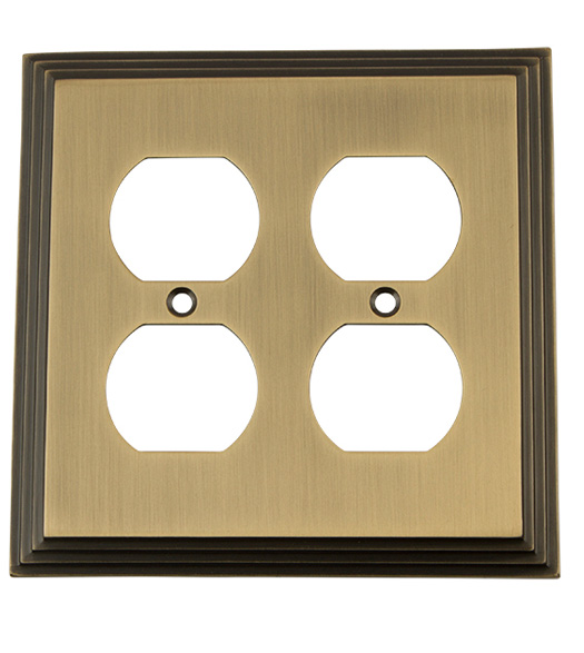 Deco Quad Electrical Outlet Plate