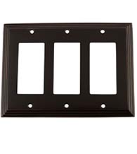 Deco Triple Rocker Plate, Grandeur DECSWPLTR3