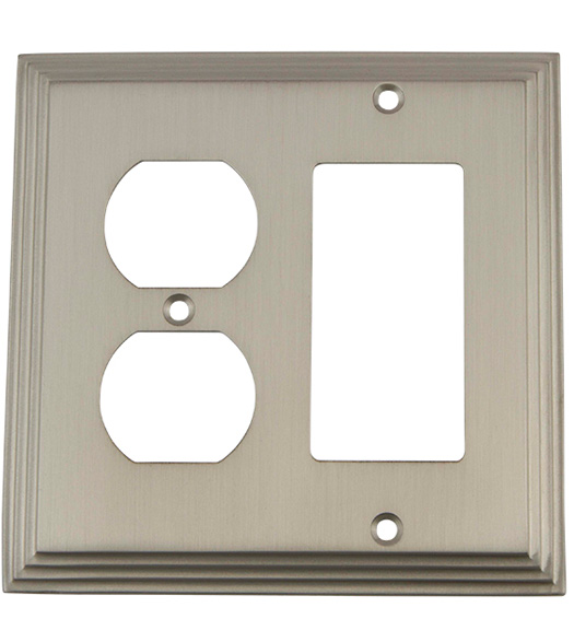 Deco Singe Rocker and Double Outlet Plate