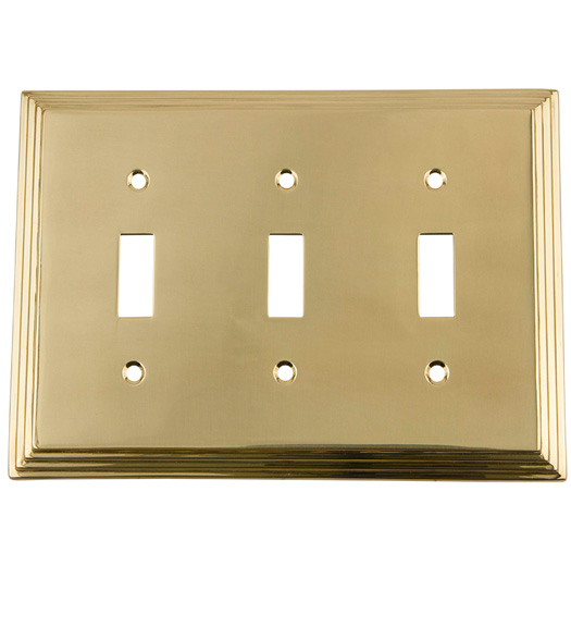 Deco Triple Toggle Plate
