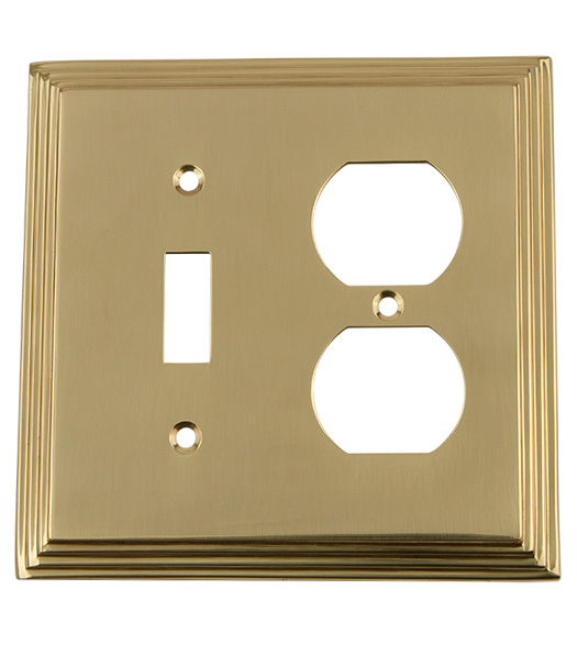 Deco Single Switch and Double Outlet Cover