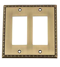 Egg and Dart Double Rocker Switch Plate, Grandeur EADSWPLTR2