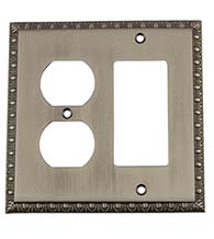 Egg and Dart Outlet and Rocker Switch Plate Cover, Grandeur EADSWPLTRD