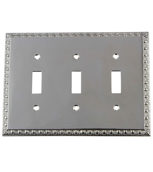 Egg and Dart Triple Toggle Cover