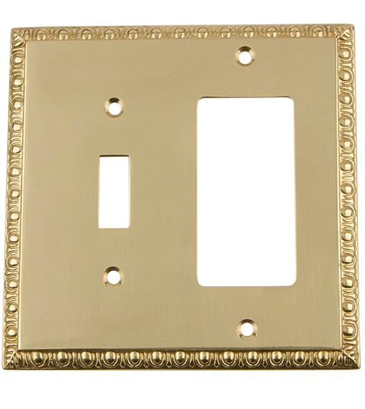 Egg and Dart Toggle and Rocker Plate