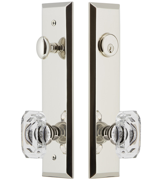Fifth Avenue Plate with Baguette Crystal Knob