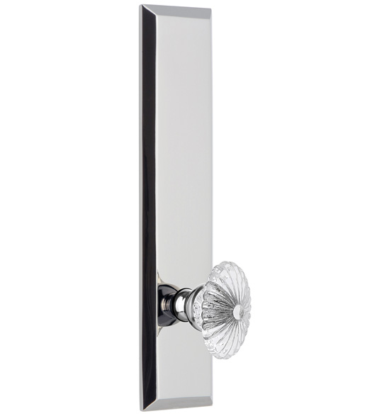 Fifth Avenue Tall Plate with Burgundy Knob