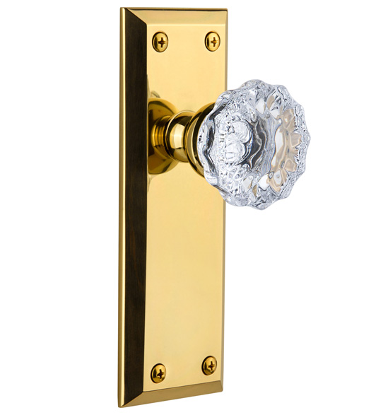 Fontainebleau Knob with Fifth Avenue Plate