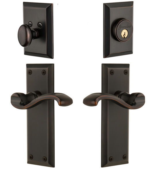 Fifth Avenue Entry Set with Portofino Lever