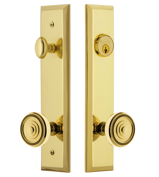 Fifth Avenue Plate with Soleil Knob Entry