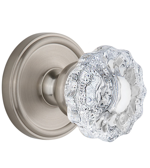 Crystal Versailles Knob With Georgetown Rose