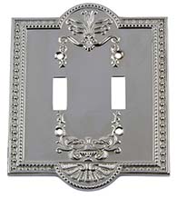 Meadows Double Toggle Light Switch Cover, Grandeur MEASWPLTT2