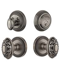 Single Cylinder Newport Grande Victorian Egg Knobset, Grandeur NEWGVCCOM