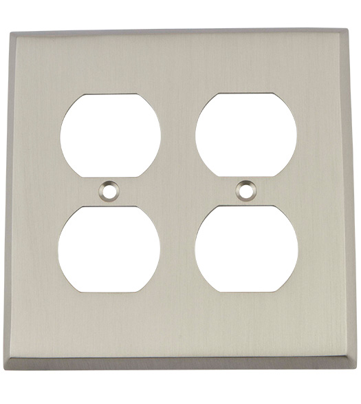 Double New York Outlet Cover Plate
