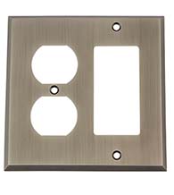 New York Outlet and Rocker Switch Plate, Grandeur NYKSWPLTRD