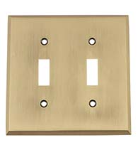 New York Double Toggle Switch Plate, Grandeur NYKSWPLTT2
