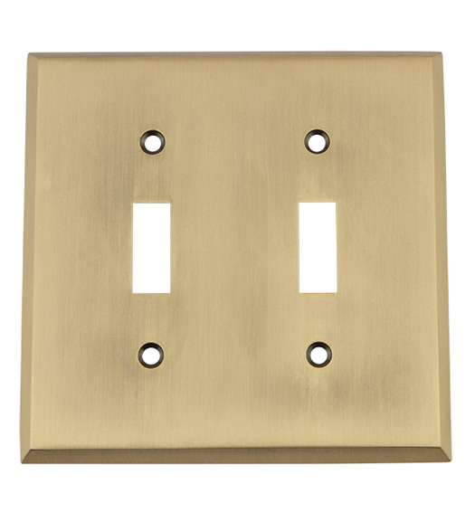 Double New York Toggle Light Switch Cover