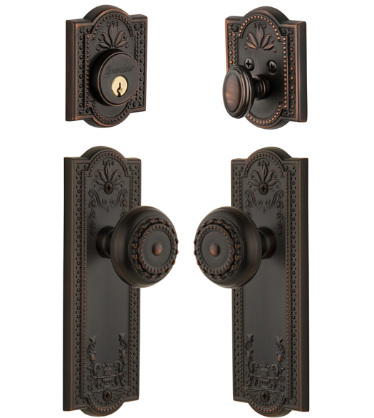 Parthenon Decorative Knob And Deadbolt Combo