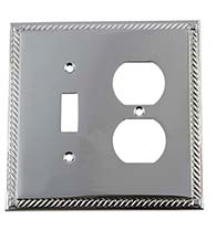 Rope Outlet and Toggle Light Switch Plate, Grandeur ROPSWPLTTD