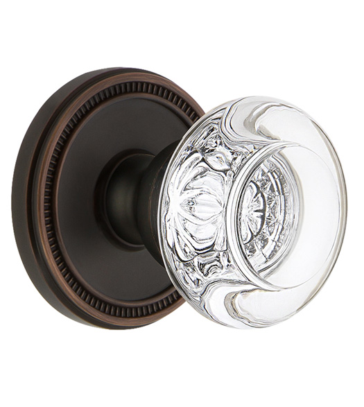 Soleil Rosette with Bordeaux Crystal Knob